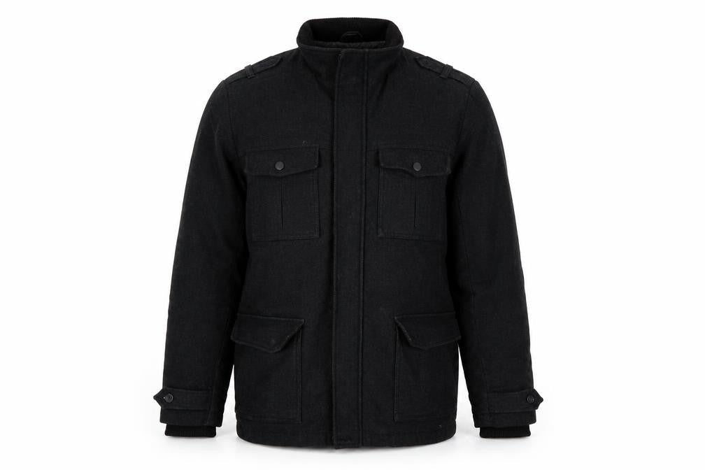 Next Men's Black 2XL Basic Jacket Cotton Polyester