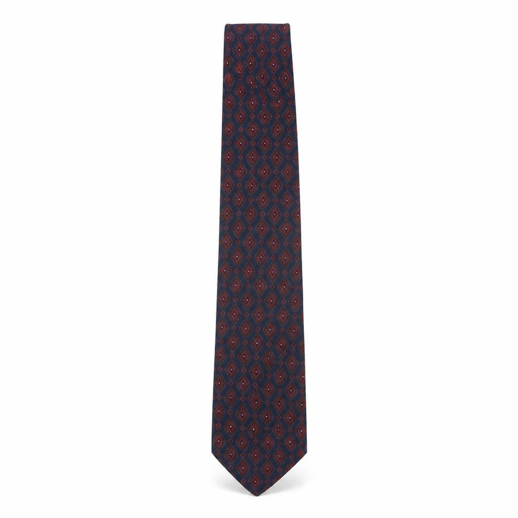 Pierre Cardin Men's Blue Geometric Slim Tie
