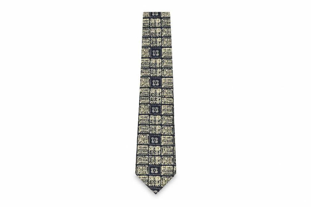 Paulo Men's Blue Geometric Silk Tie