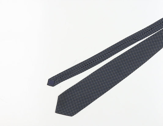 Mario Armani Men's Blue Silk Geometric Tie