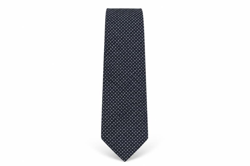 Mario Armani Men's Blue Silk Geometric Tie