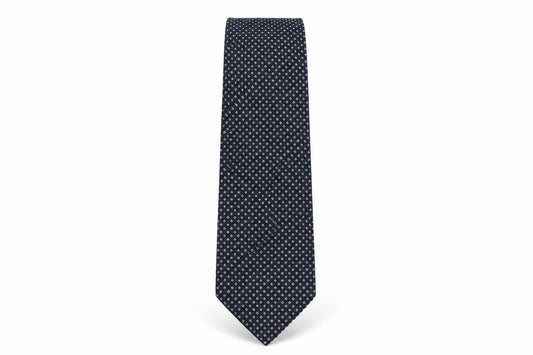 Mario Armani Men's Blue Silk Geometric Tie
