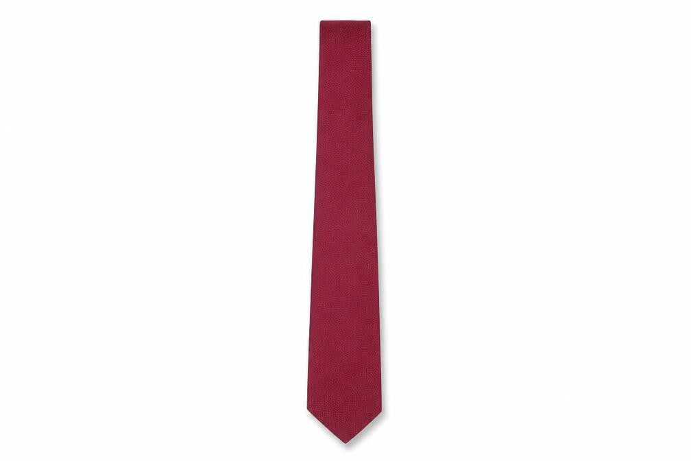 T.M. Lewin Men's Red Silk Geometric Slim Tie