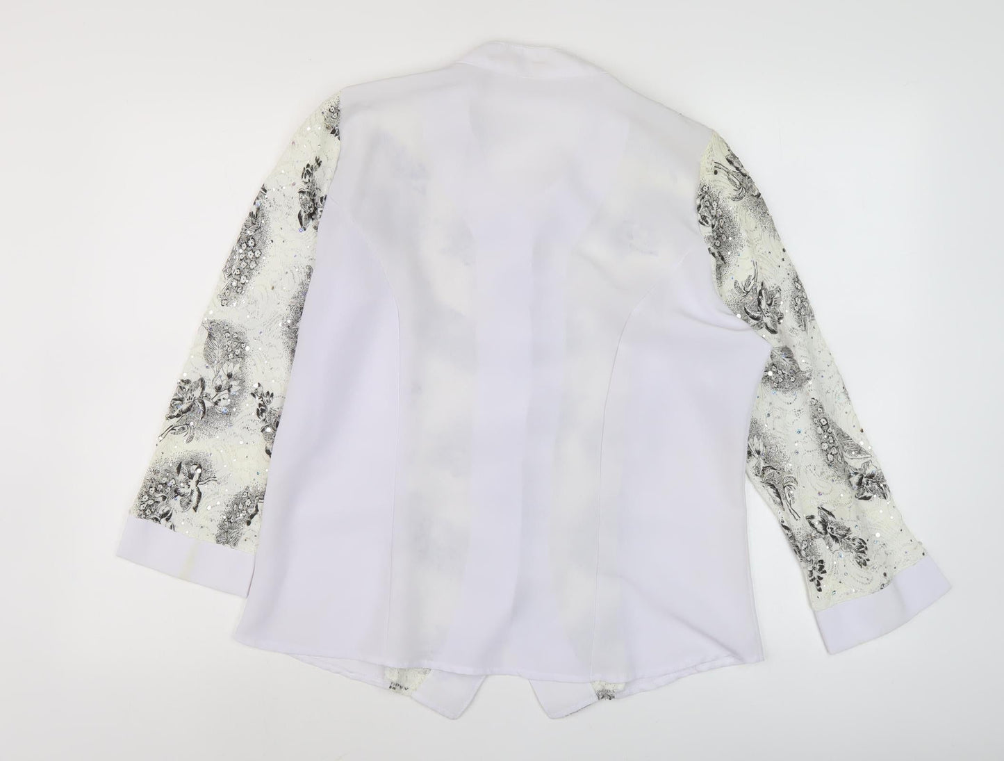 Exclusive Women's White Floral Embroidered Blouse M