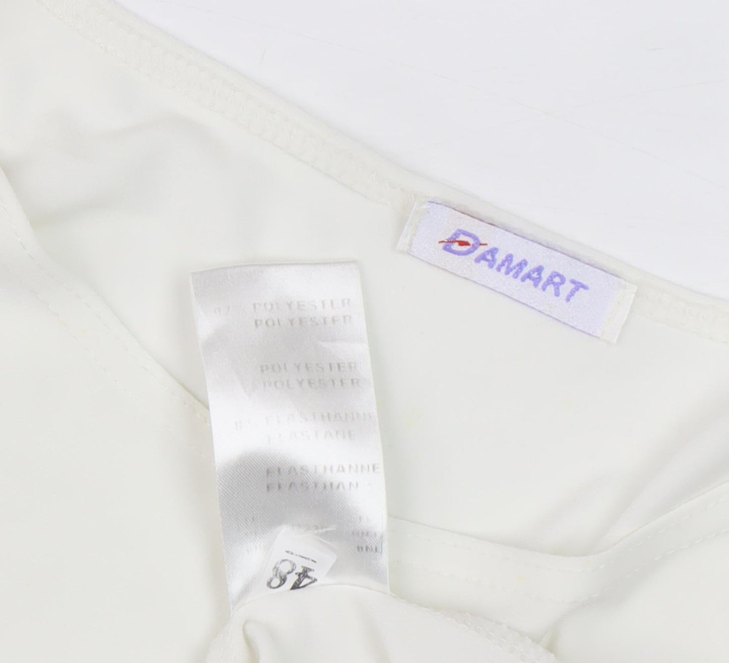 Damart Women's Beige Floral T-Shirt, Size 14