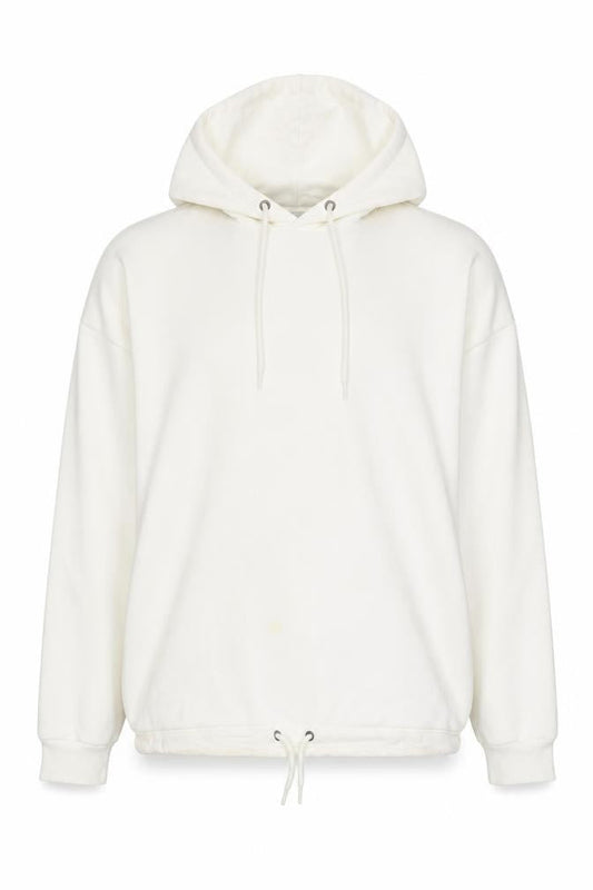 Topman Ivory Pullover Hoodie, Men's M, Cotton, Hooded
