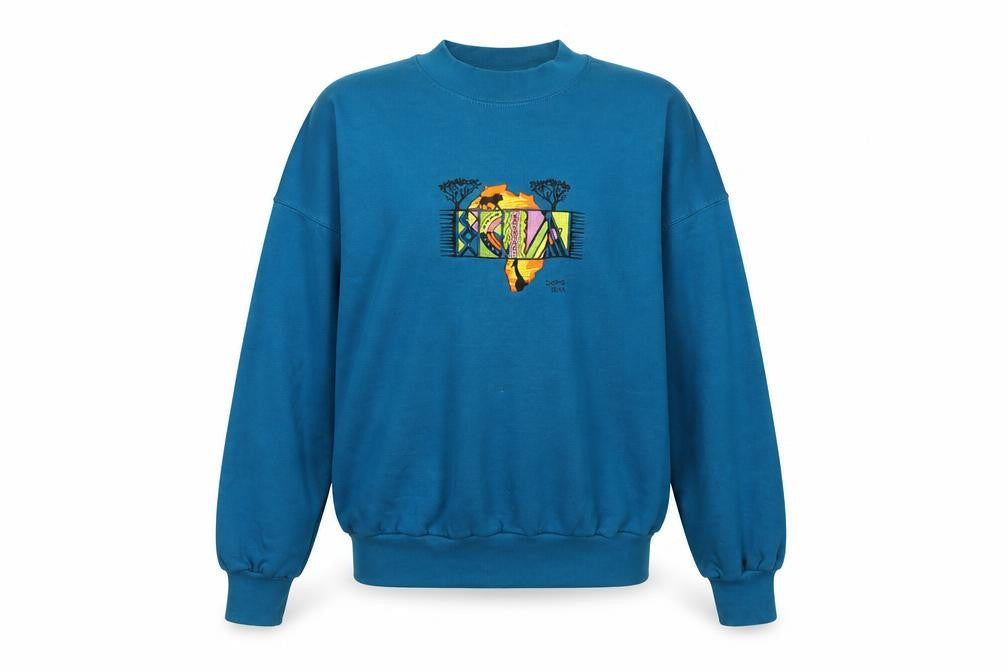 Dash Unisex Adults Blue Pullover Sweatshirt Size 18