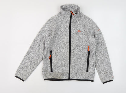 Additional front view of Trespass boys’ grey fleece jacket, size 9-10, years