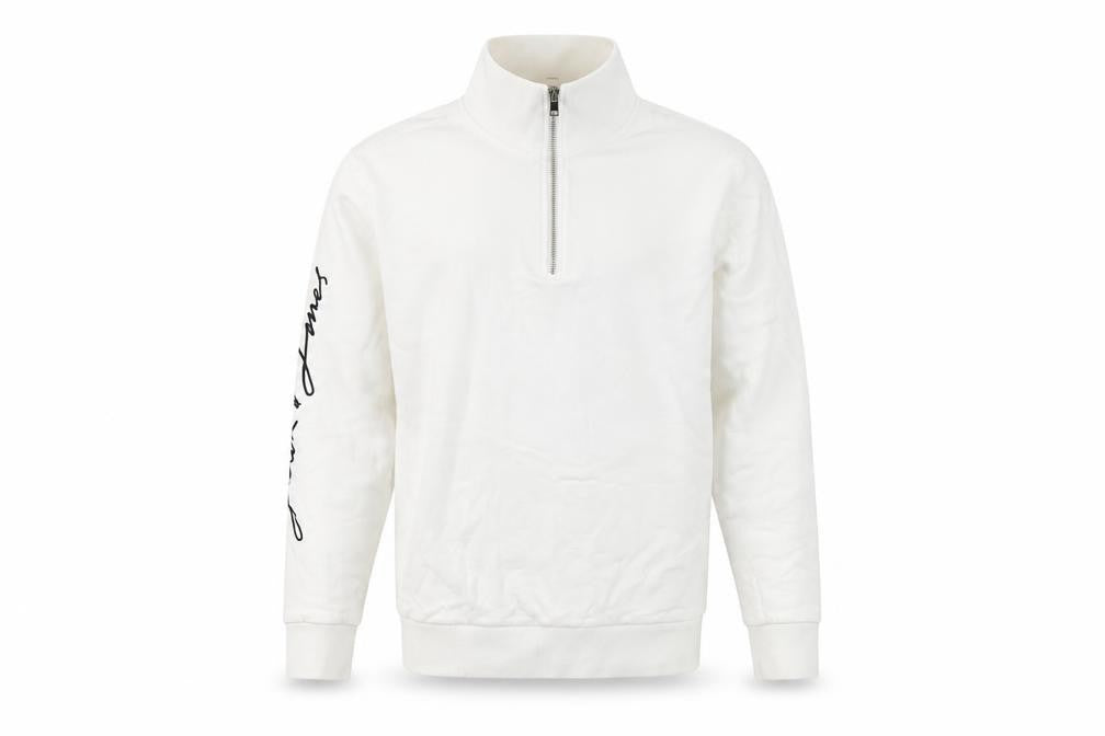 Jack & Jones Men's White Zip Sweatshirt M