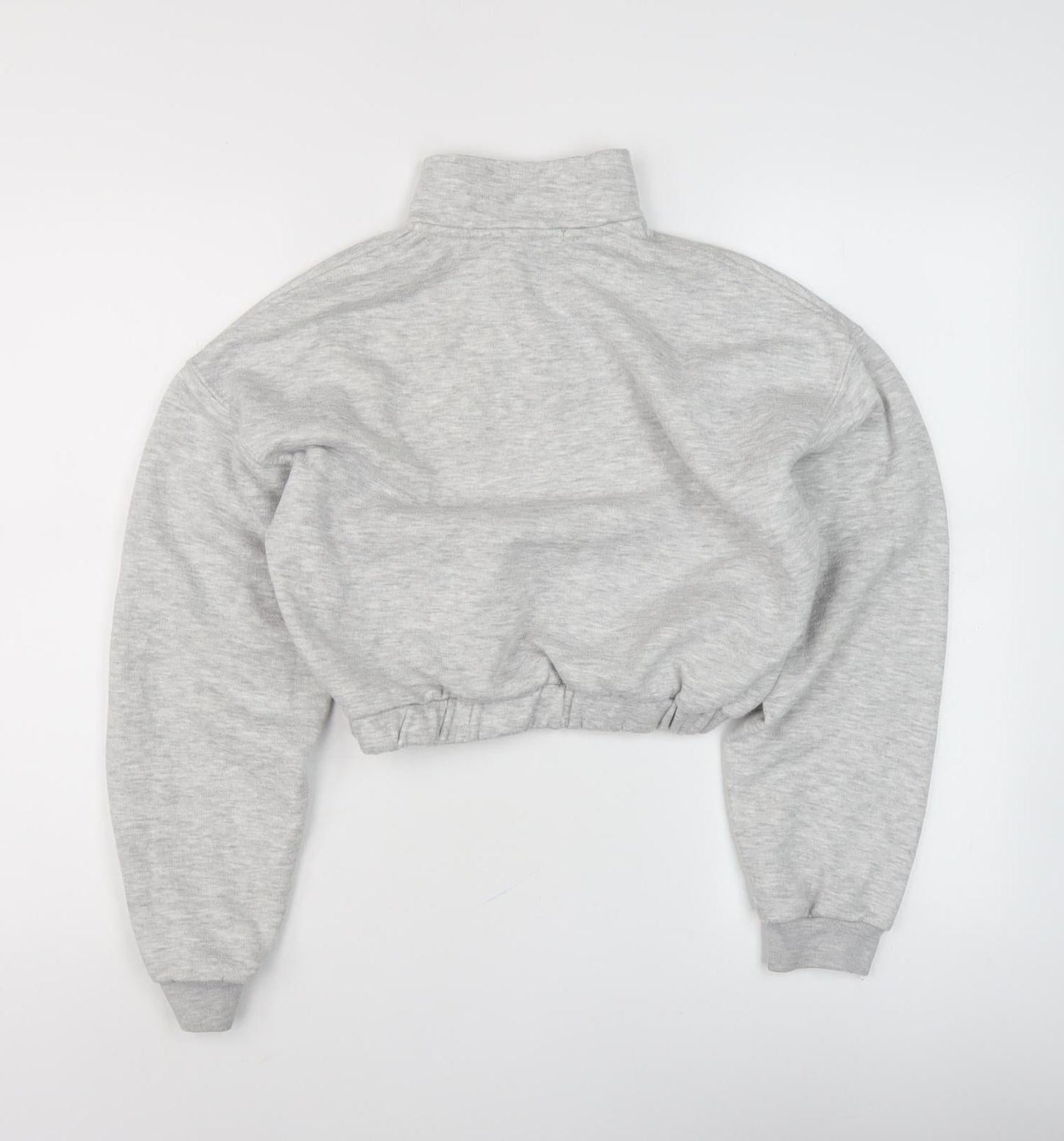 Bershka Women’s Grey 1/4 Zip Sweatshirt Size 8