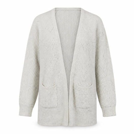 FatFace Women's Ivory Cable-Knit Cardigan Size 6