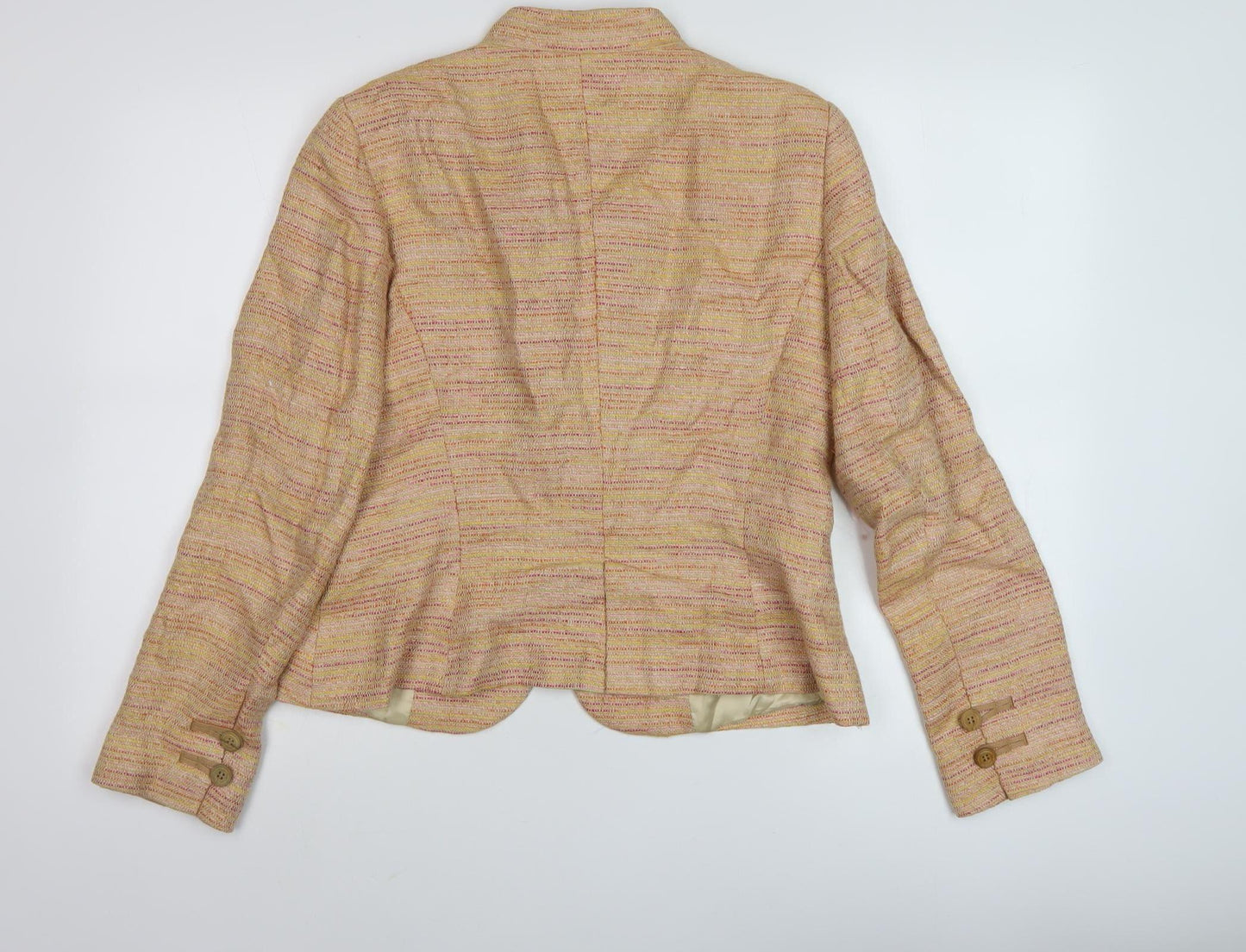 Zara Women's Multicoloured Blazer, Size 12, Cotton Blend