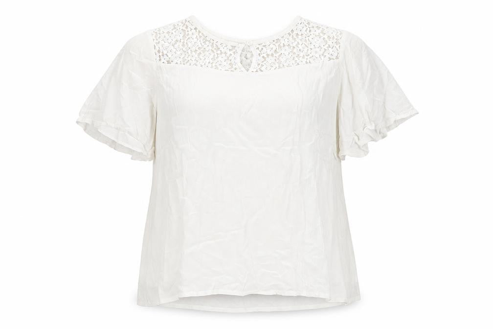 Junarose Women's White Lace Blouse Size 16