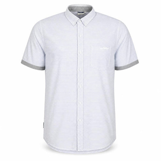 Lee Cooper Men's Blue Striped Short Sleeve Shirt