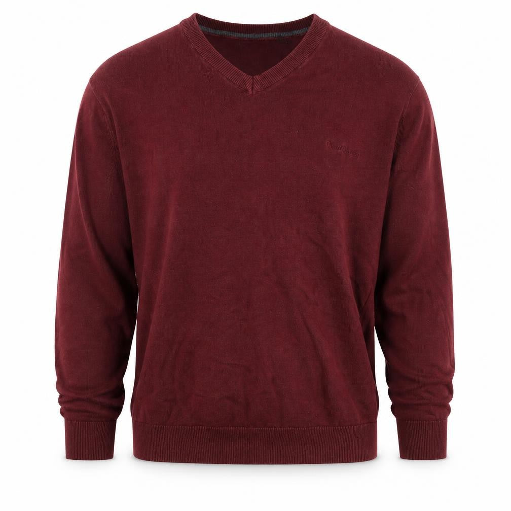 Pierre Cardin Men's Red Knit Pullover Jumper Size L