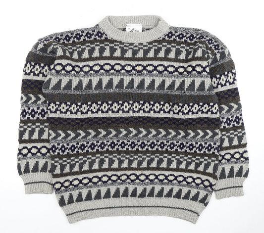 Aitch Unisex Multicoloured Geometric Pullover Jumper