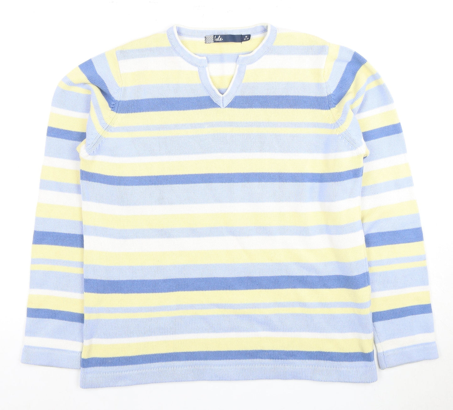 Isle Women's Multicoloured Striped Pullover Jumper M