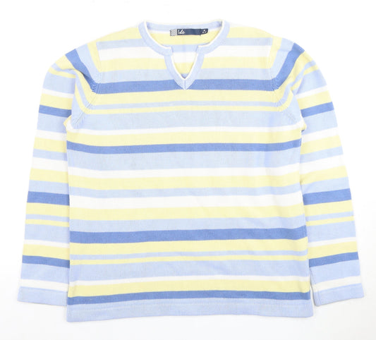 Isle Women's Multicoloured Striped Pullover Jumper M
