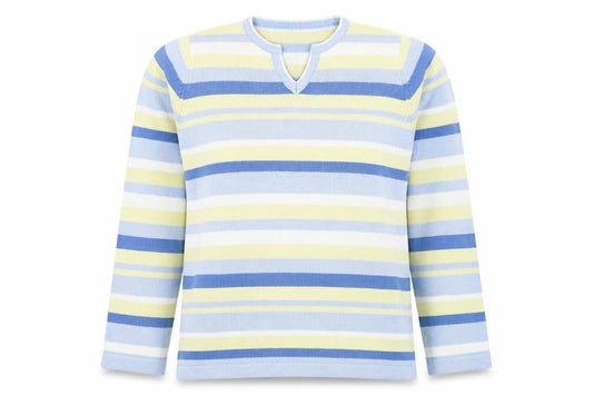 Isle Women's Multicoloured Striped Pullover Jumper M