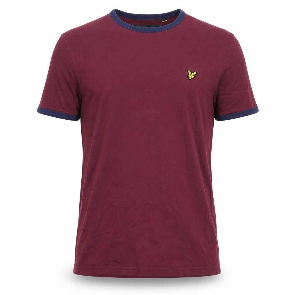 Lyle & Scott Men's Red Crew Neck T-Shirt, Size S