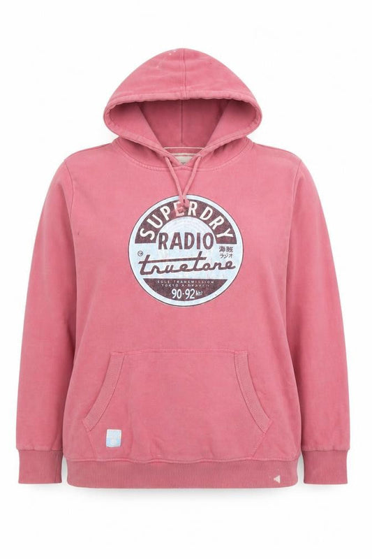 Superdry Unisex Pink Pullover Hoodie 7XL
