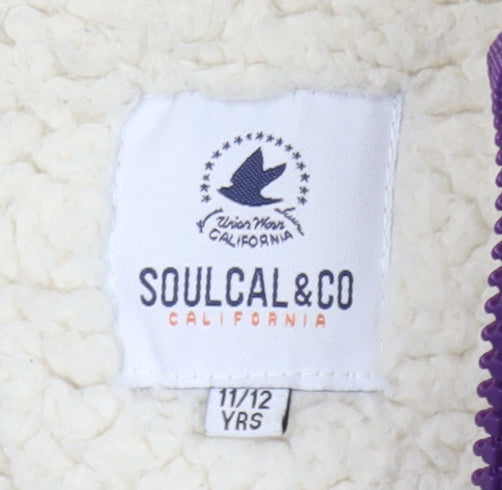 SoulCal & Co Girls Purple Puffer Jacket 11-12 Years