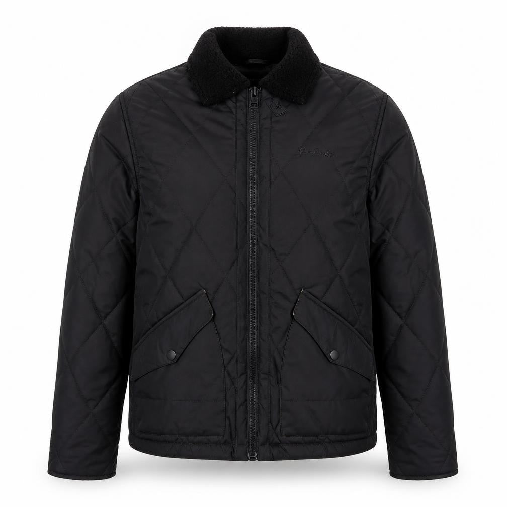 Pierre Cardin Men's Quilted Black Jacket - Size S