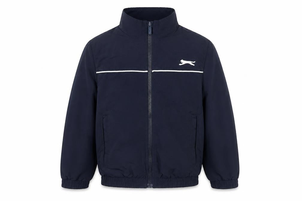 Slazenger Boys Black Track Jacket, Size 7-8, Full Zip
