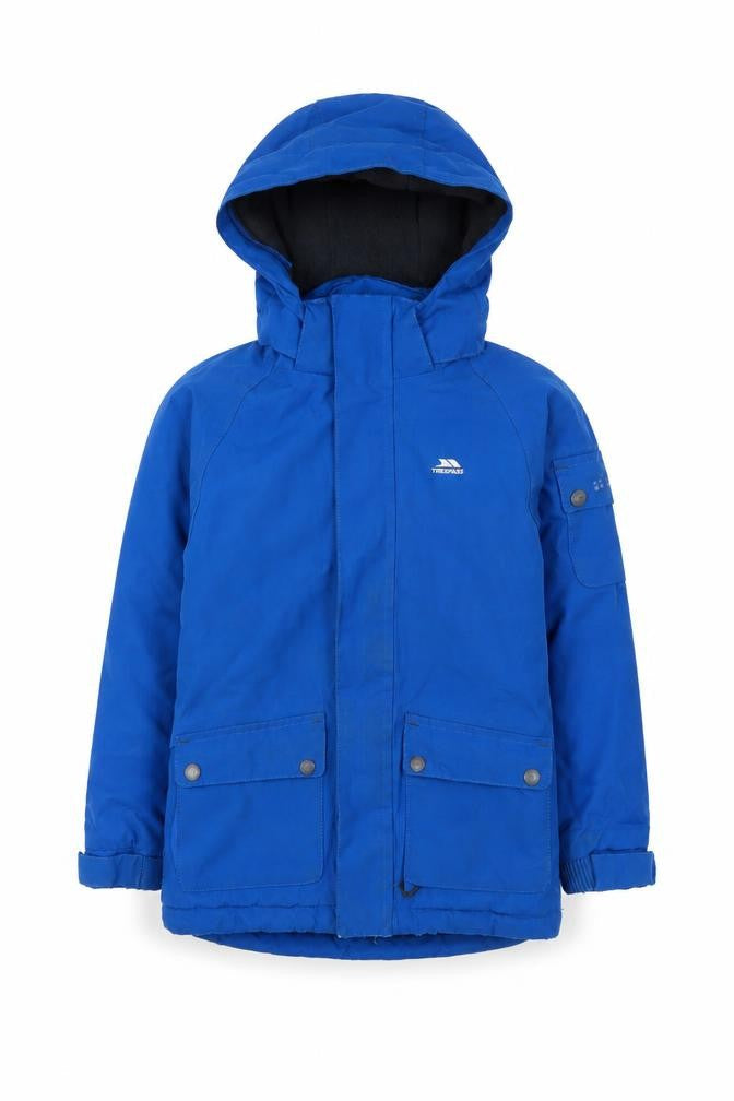 Trespass Boys Blue Parka Jacket 5-6 Years Waterproof Winter