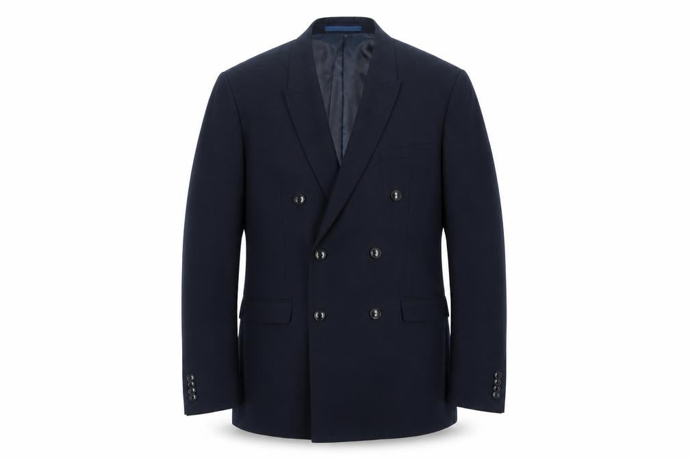Topman Men's Blue Double-Breasted Blazer 40R