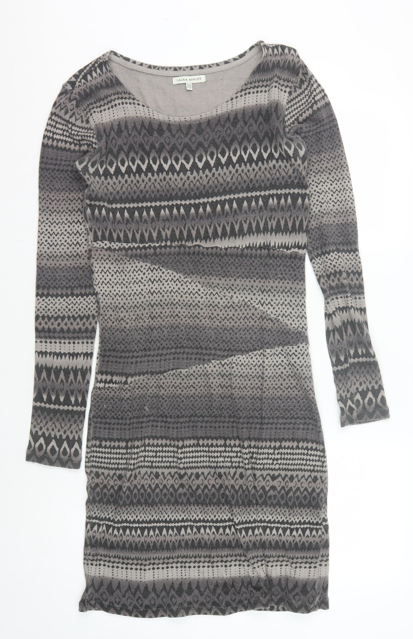 Laura Ashley Women's Geometric Grey Dress Size 12