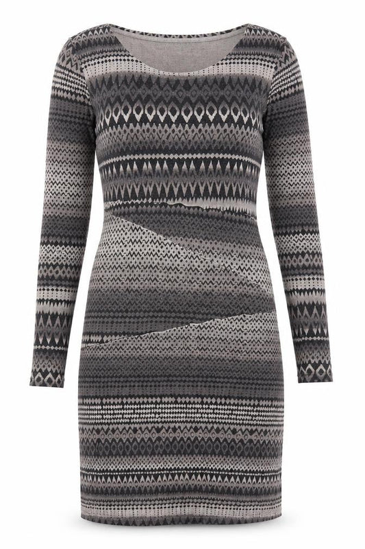 Laura Ashley Women's Geometric Grey Dress Size 12