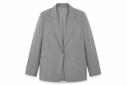 H&M Womens Grey Suit Jacket UK 14 - Classic Style