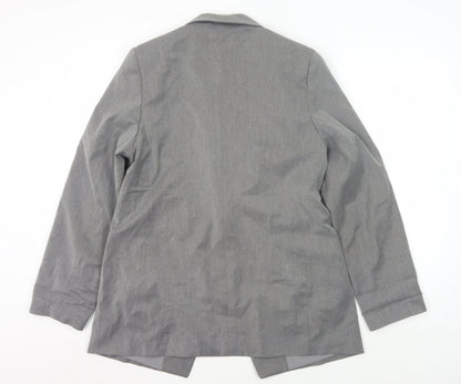 H&M Womens Grey Suit Jacket UK 14 - Classic Style