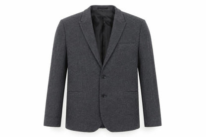 Front view of ASOS DESIGN Men's Grey Blazer 38 Regular Herringbone