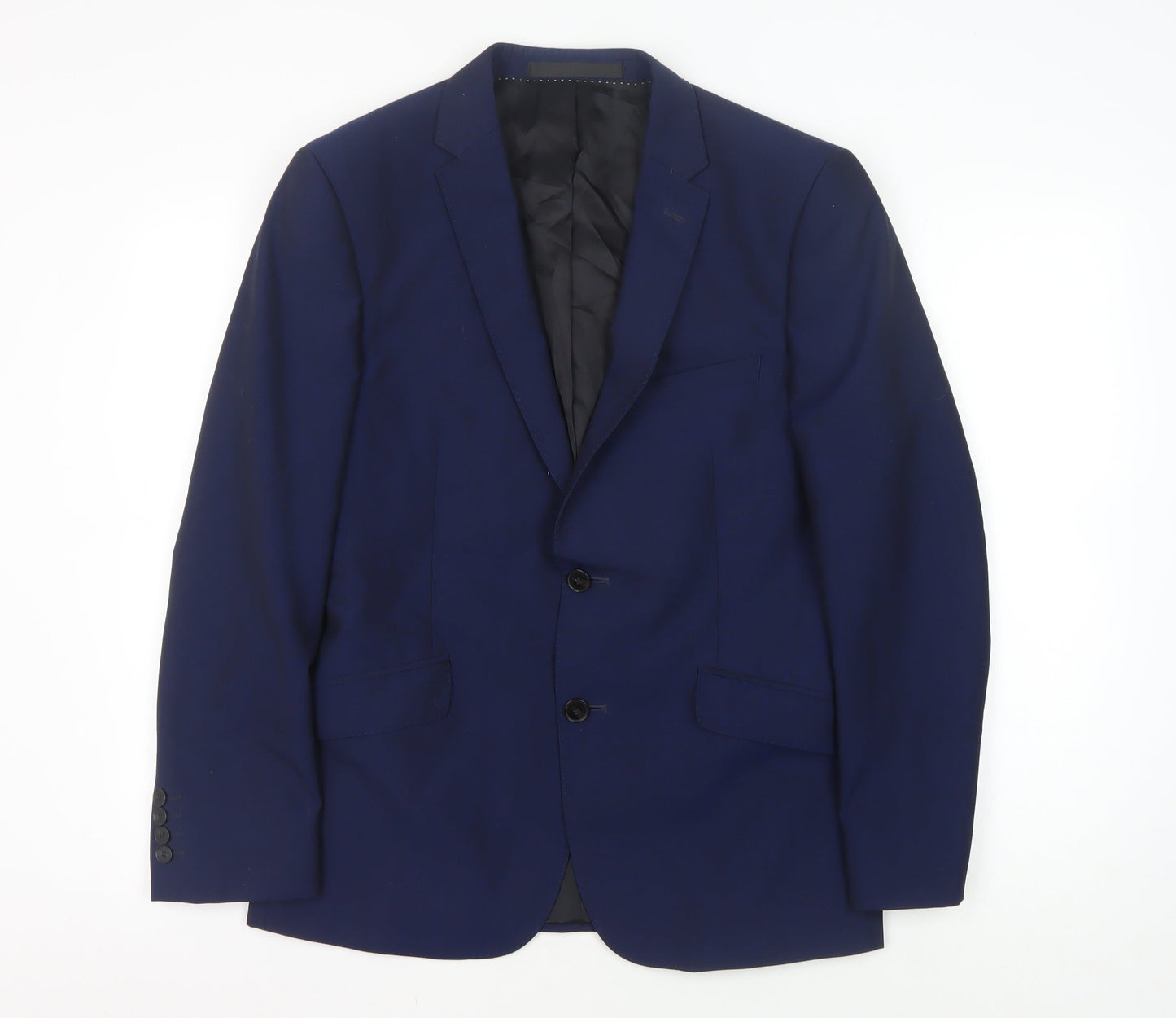 Kin by John Lewis Men's Blue Slim Blazer, Size 38S, Formal Style