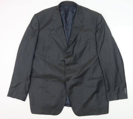Marks and Spencer Men's Grey Long Blazer Jacket 48L