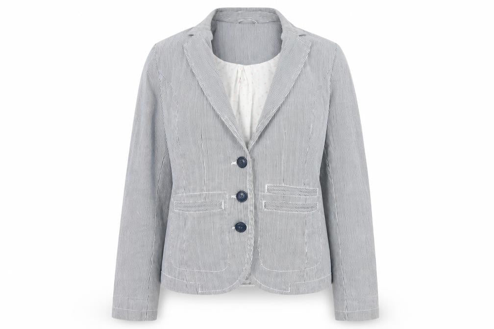 Next Women's Grey Pinstripe Blazer Size 12