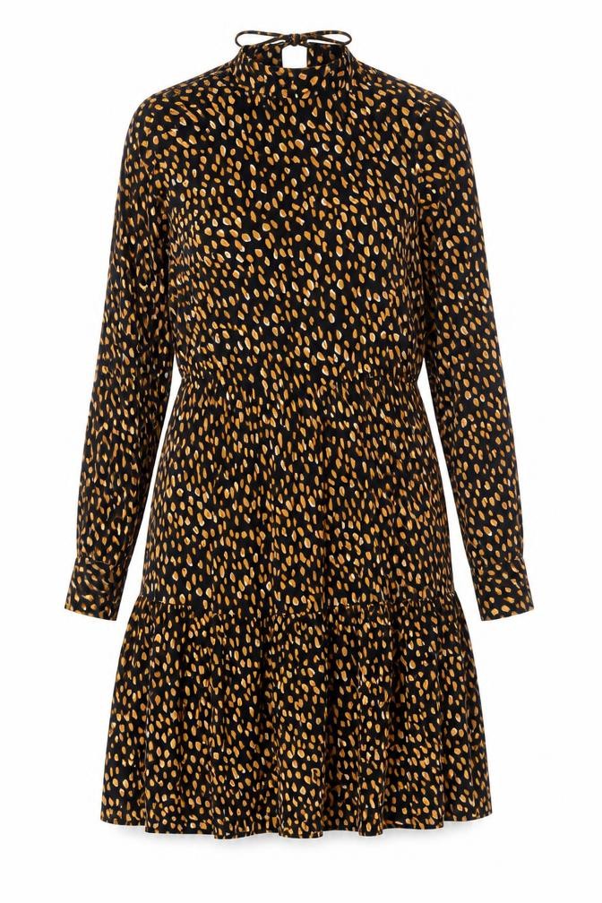New Look Women's Black Dress Size 8 Long Sleeve