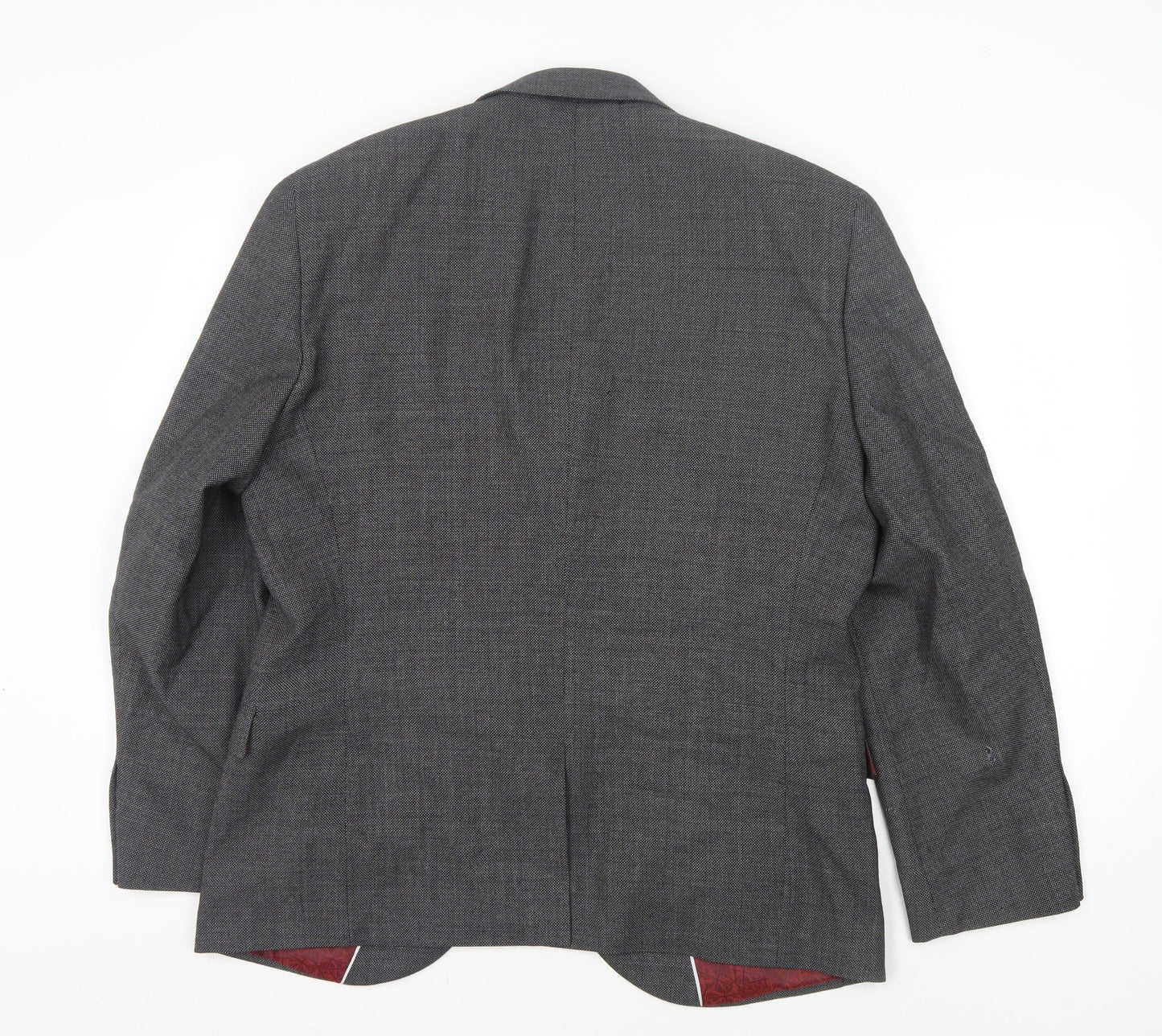 Next Men's Grey Blazer, 42S, Regular Fit, Wool