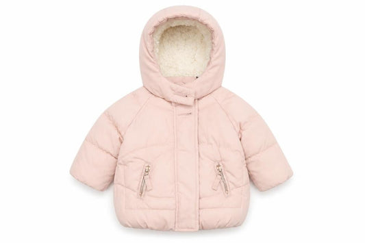 Next Pink Unisex Baby Puffer Jacket 3-6 Months Hooded