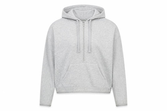 Calvin Klein Women's Grey Full Zip Hoodie L