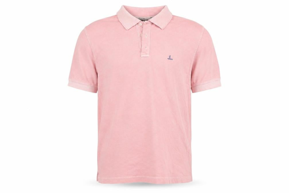 Navigare Men's Pink Polo Shirt L Collared Short Sleeve