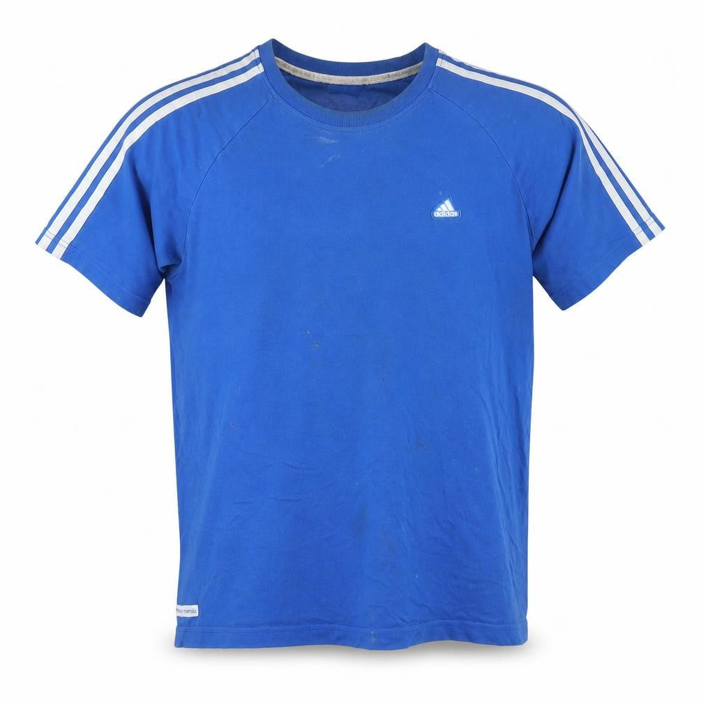 Adidas Men's Blue T-Shirt Large Crew Neck Cotton