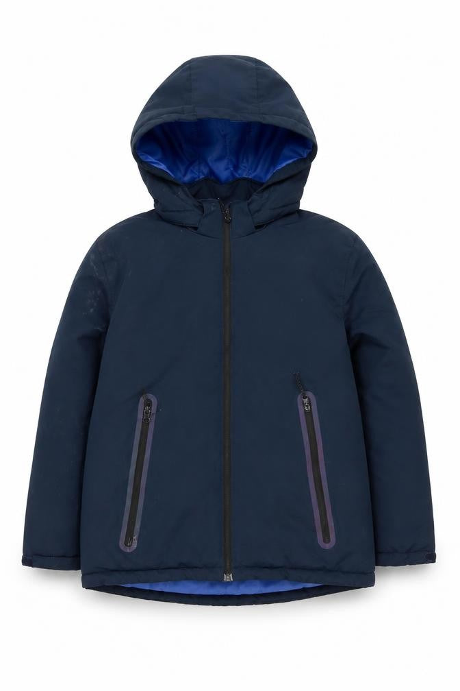 H&M Boys Blue Winter Puffer Jacket, Size 11-12 Years