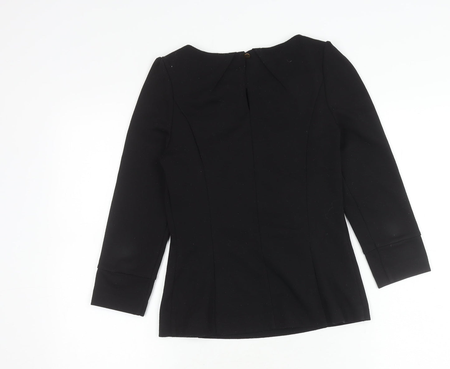 Oasis Women's Black 3/4 Sleeve Top Size 8