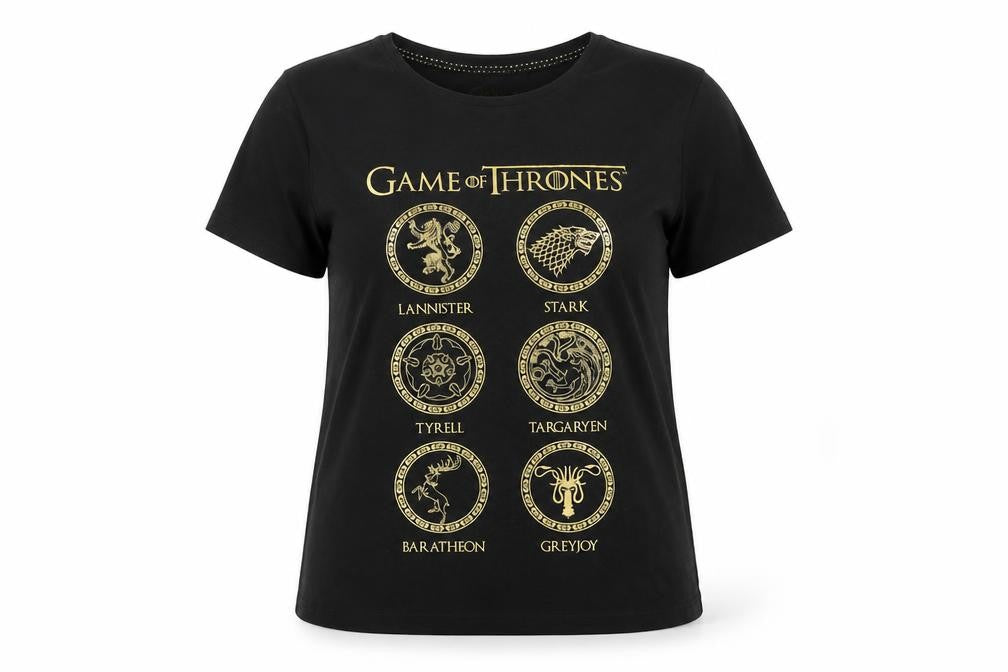 Game of Thrones Unisex Black T-Shirt Size 14