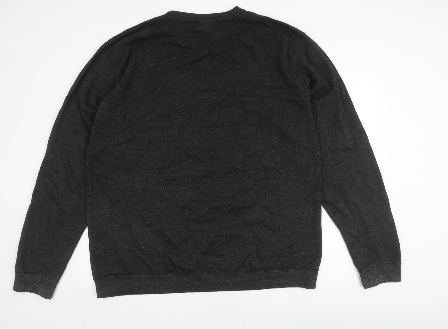 AWDis Men's Black Graphic Print XL Pullover Sweatshirt