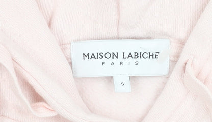 Maison Labiche Women's Pink Embroidered Hoodie S