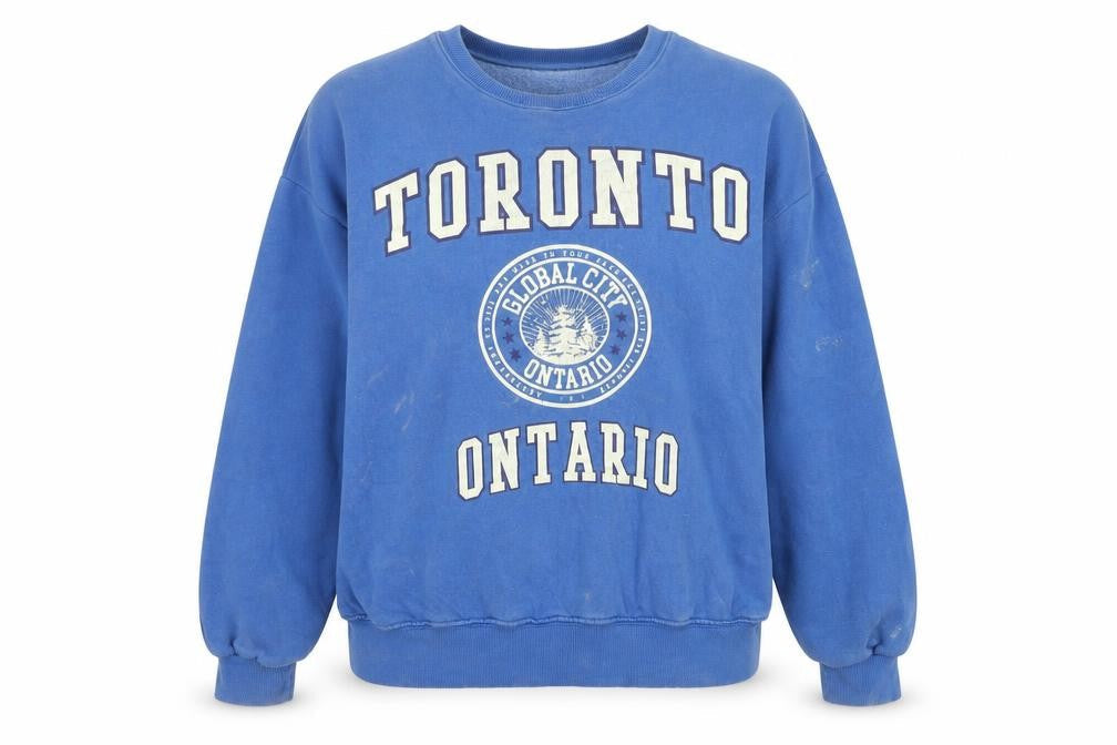 Pull&Bear Blue Unisex L Sweatshirt with Logo